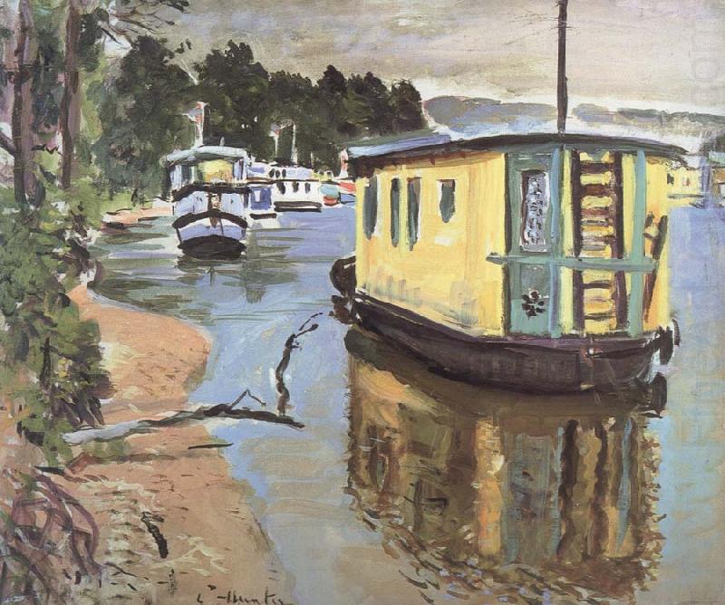 George Leslie Hunter Houseboats,Balloch china oil painting image